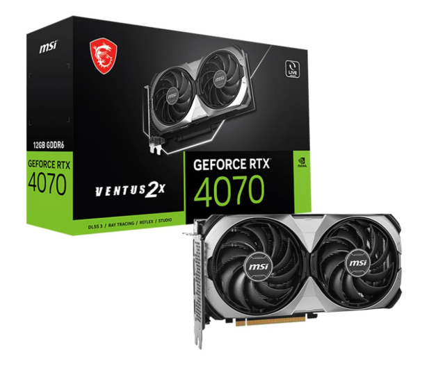 MSI GeForce RTX 4070 VENTUS 2X OC 12GB GDDR6 - 1281346 - zdjęcie